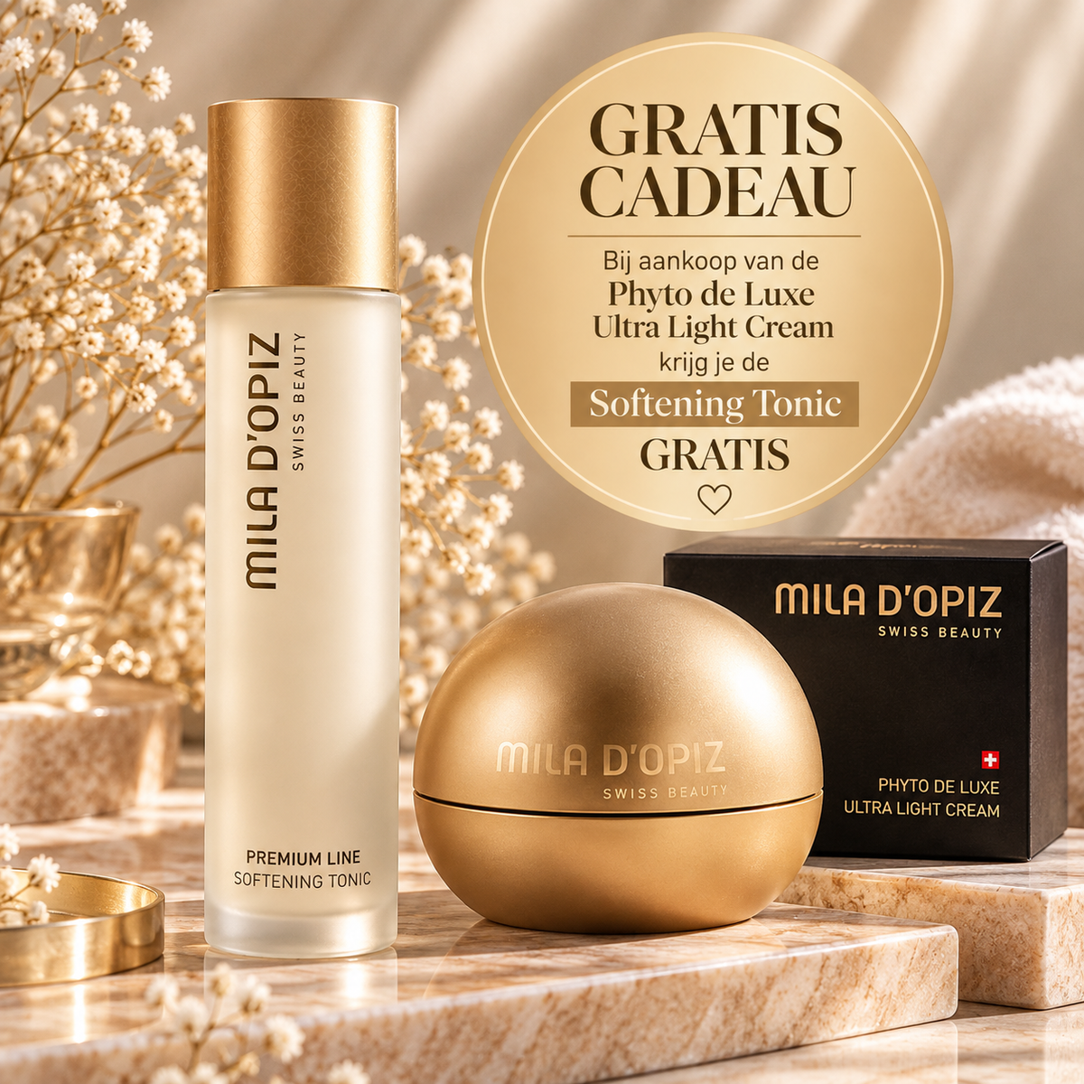 Mila d’Opiz Phyto De Luxe Ultra Light Cream + GRATIS Softening Tonic