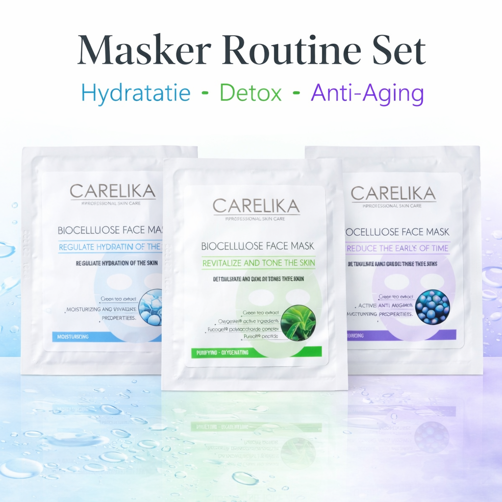 Gezichtsmasker Set – Hydratatie, Detox & Anti-Aging (9 stuks) | Carelika