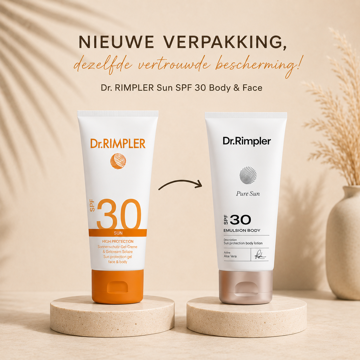 Dr RIMPLER Sun SPF 30 Body & Face 200 ml | 2 stuks | Waterbestendige Zonnecrème voor Gezicht & Lichaam