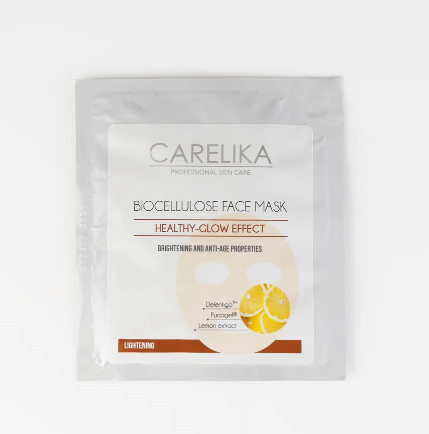 Glowing Skin Biocellulose masker met Vit C Carelika - 3 stuks