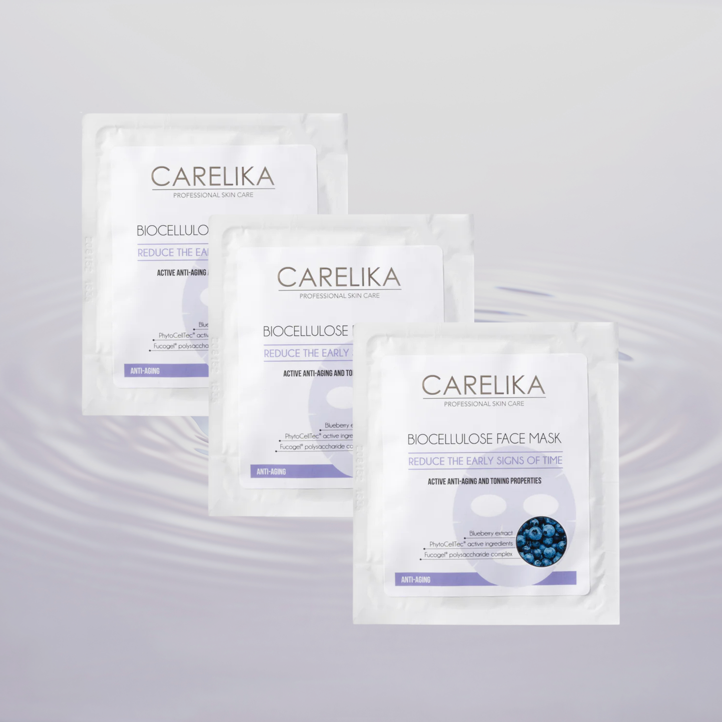 Anti-ageing Biocellulose masker Carelika - 3 stuks