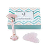 Rose Quartz Jade Roller & Gua Sha set
