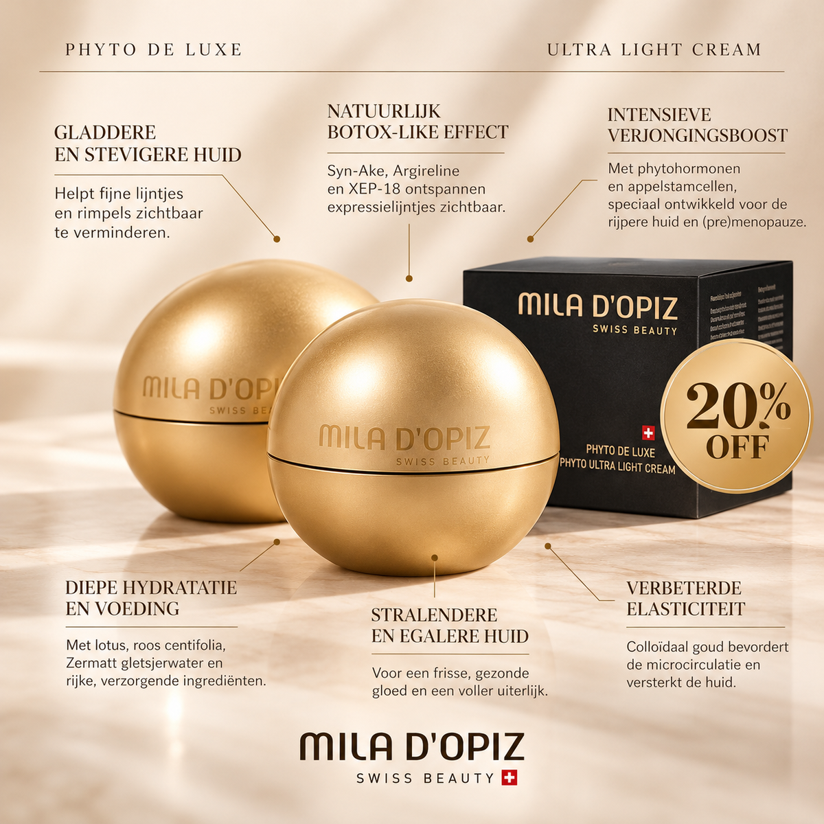 Mila d’Opiz Phyto de Luxe Ultra Light Cream 2 stuks