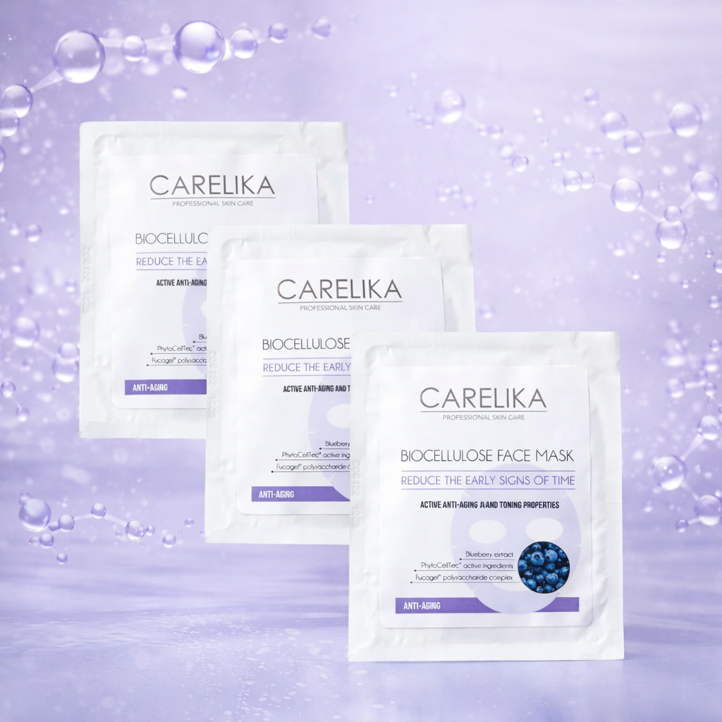 Biocellulose Anti-Ageing Masker - Vermindert eerste tekenen van huidveroudering | Carelika
