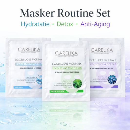 Gezichtsmasker Set – Hydratatie, Detox & Anti-Aging (9 stuks) | Carelika
