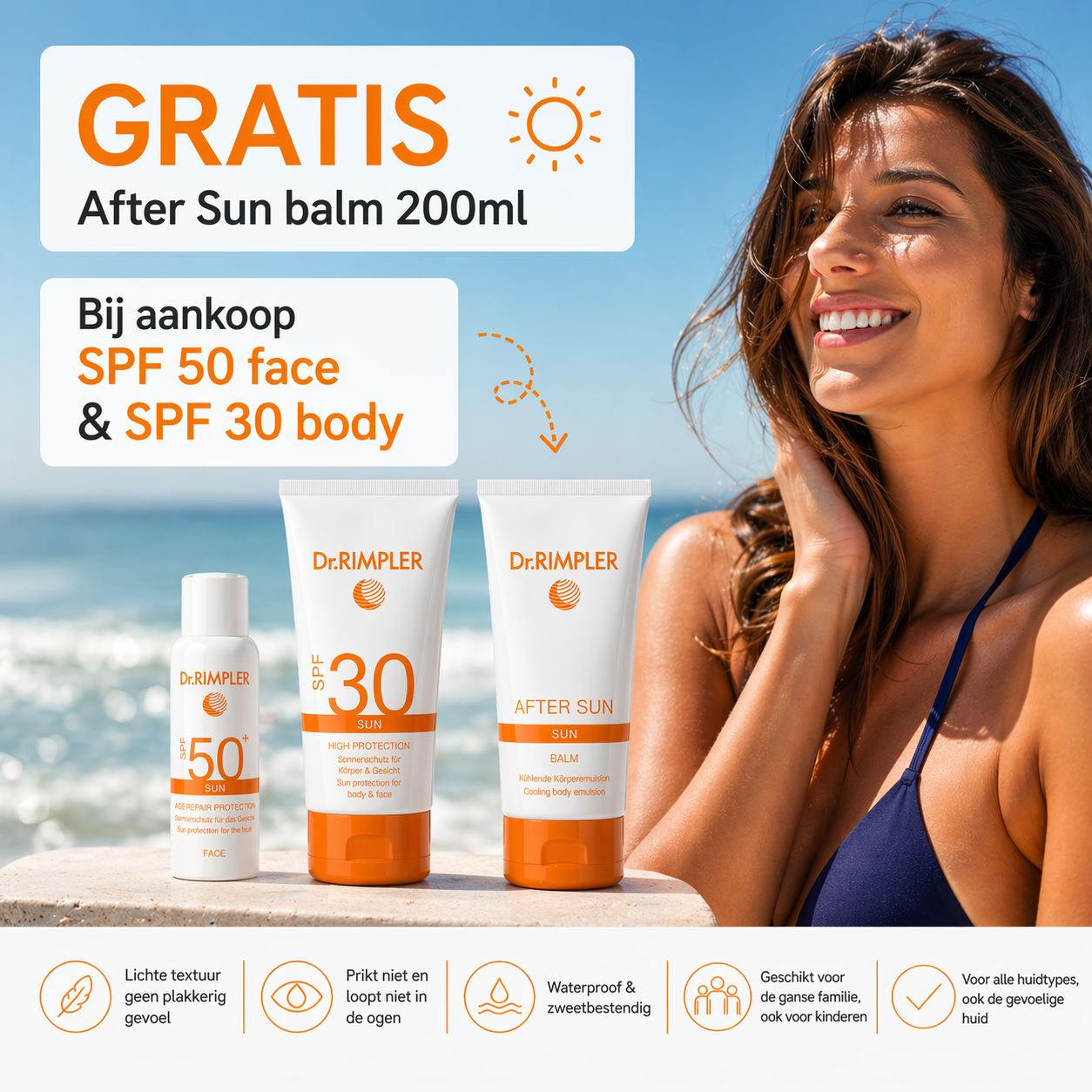 DR Rimpler SPF50 Face & SPF30 body + GRATIS After Sun masker