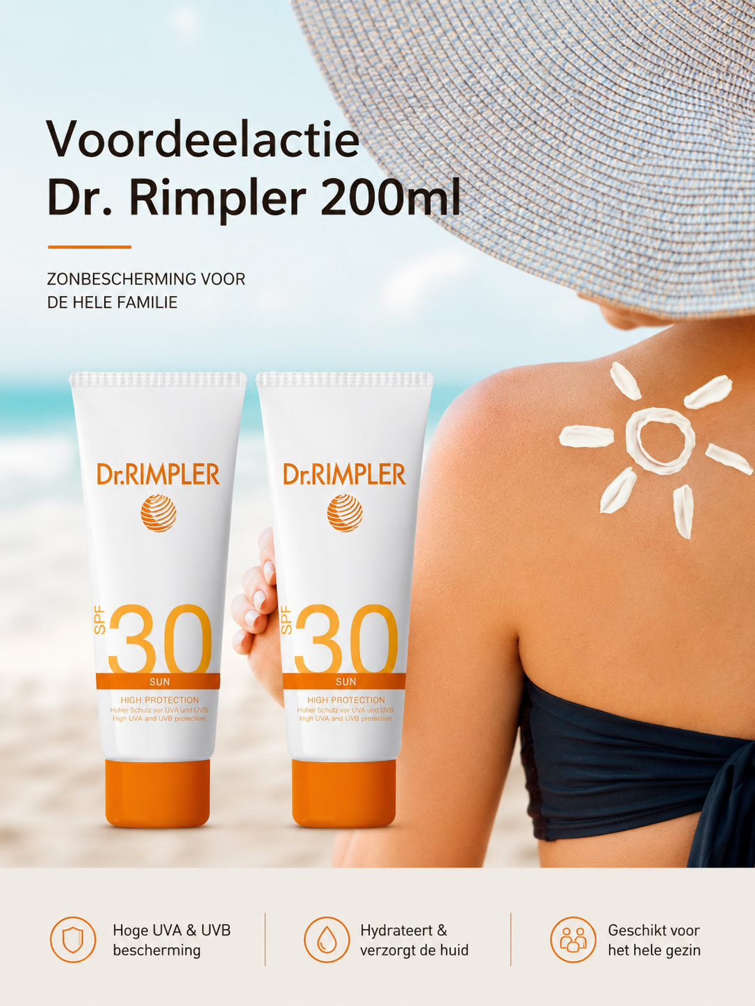 Dr Rimpler Spf30 200ml - 2 stuks