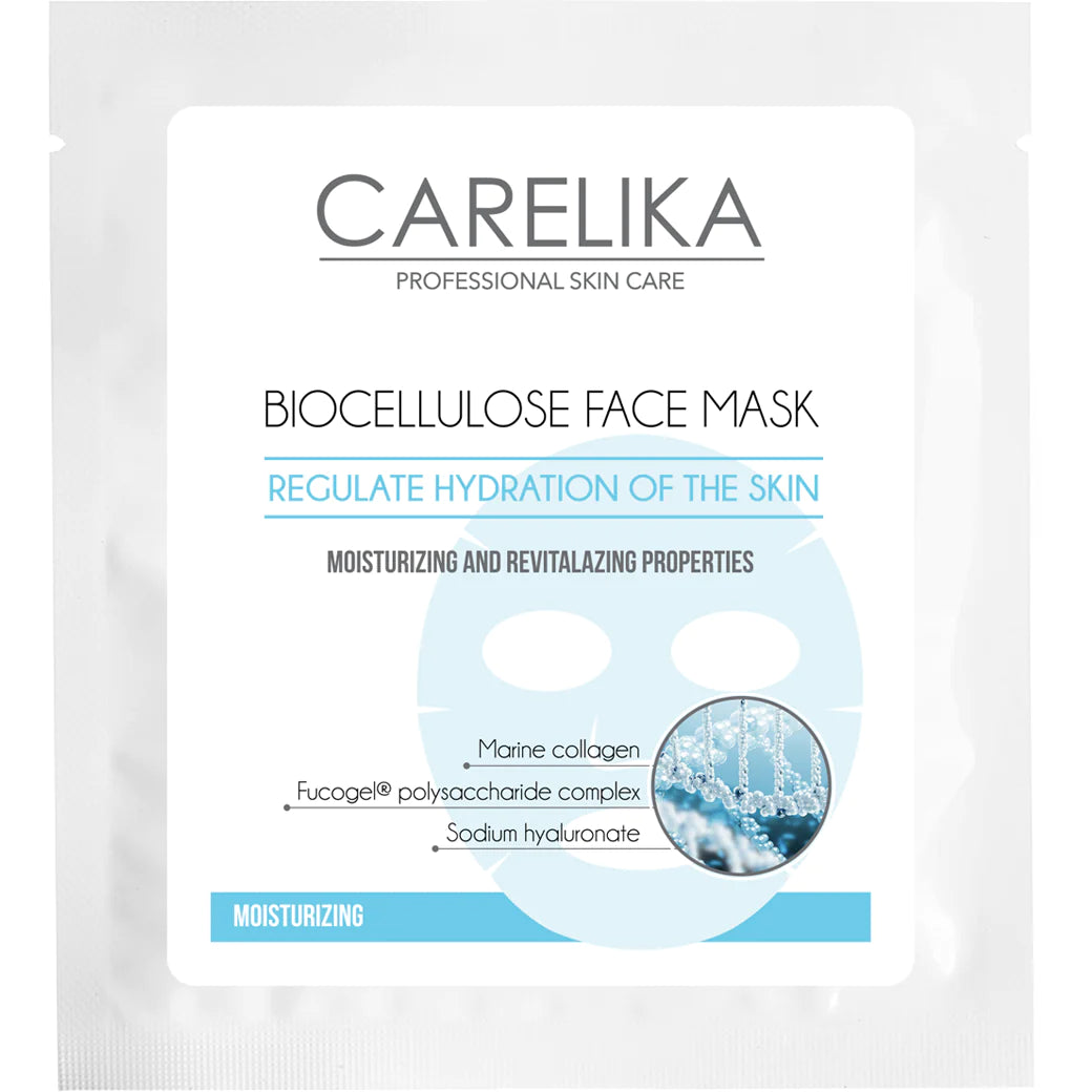 Carelika Biocellulose face mask met hyaluronzuur en collageen