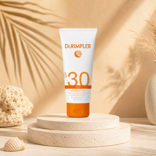 Dr. RIMPLER Sun SPF 30 Body & Face 200 ml | Waterbestendige Zonnecrème voor Gezicht & Lichaam