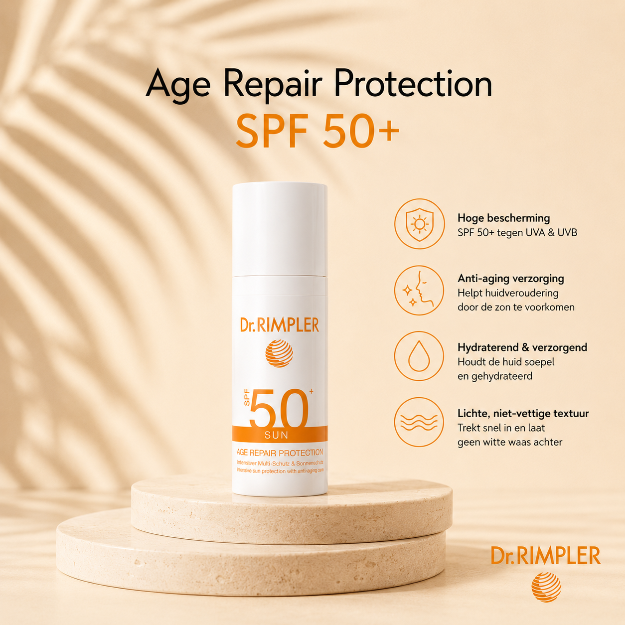 Dr. Rimpler Sun Age Repair Cream SPF 50+ | Anti-Age Zonbescherming Gezicht