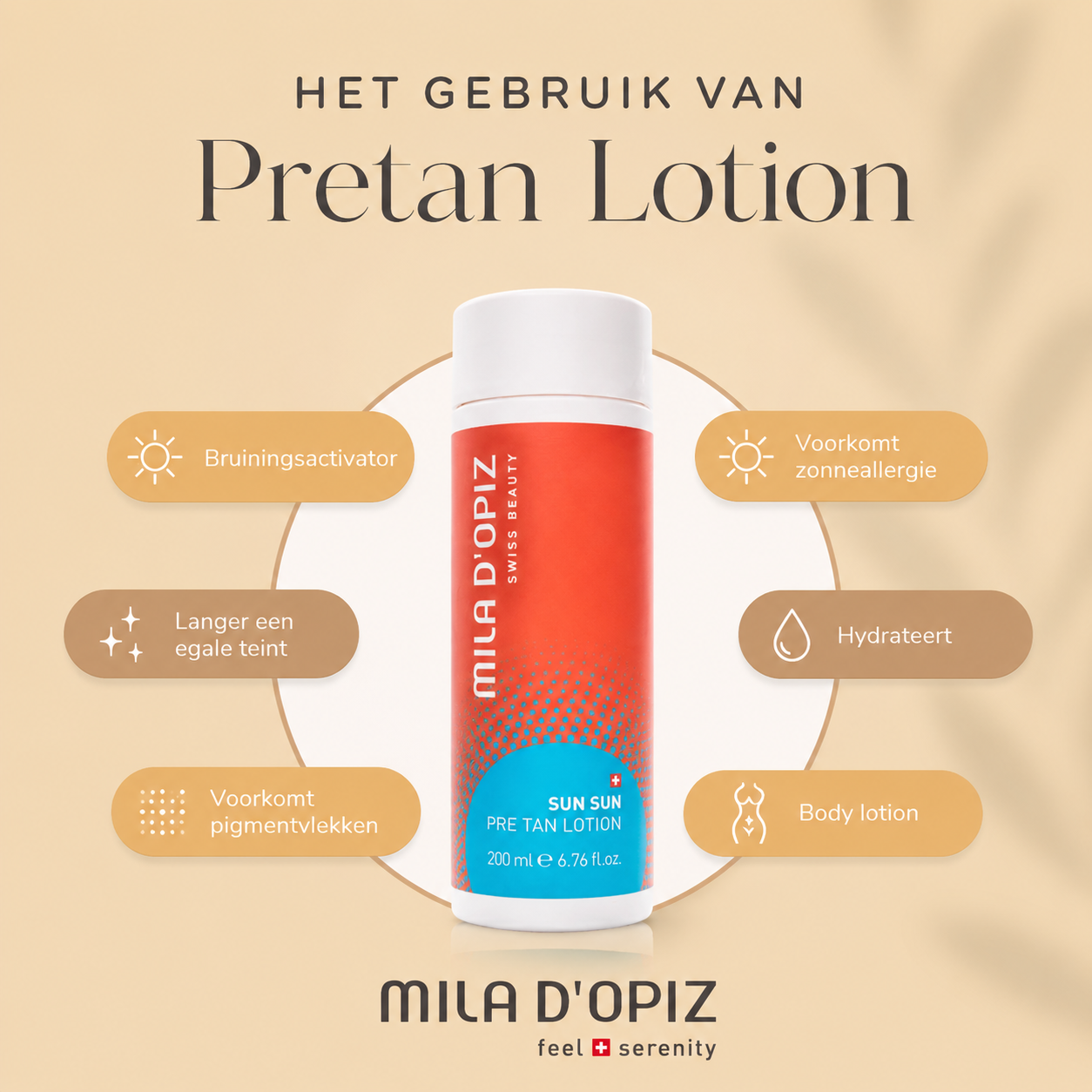 Mila d'Opiz Sun Pre tan lotion