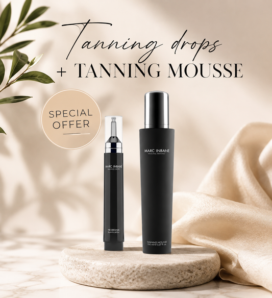 Marc Inbane Tanning Drops & Tanning Mousse voordeelset| Natuurlijke Zelfbruiner