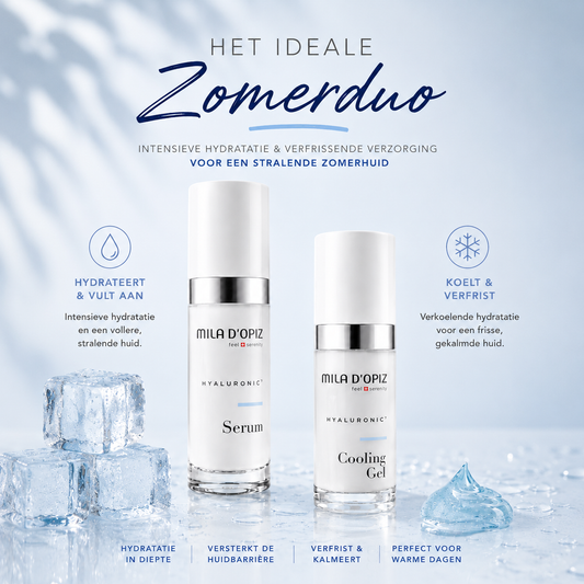 Mila d’Opiz Summer Hydration duo |Hyaluronic⁷ Serum & Cooling Gel