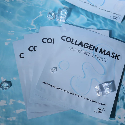 Alfa Skin Collageen masker 5 stuks - glass skin 4 + 1 gratis
