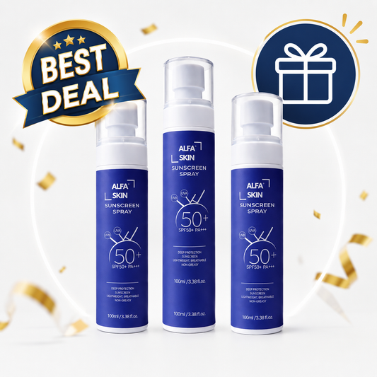 Alfaskin SPF 50 transparant spray - 3 stuks