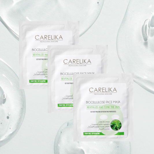 Purifying & Detox Biocellulose Masker - Zuivert, herstelt en geeft zuurstof aan de huid (3 stuks) | Carelika