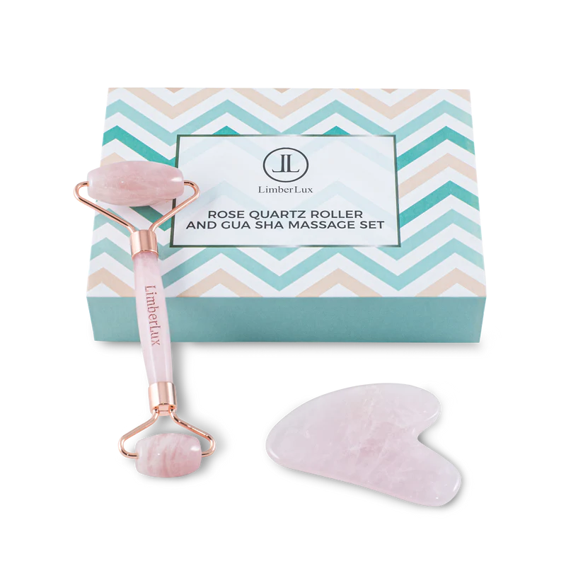 Rose Quartz Jade Roller & Gua Sha set