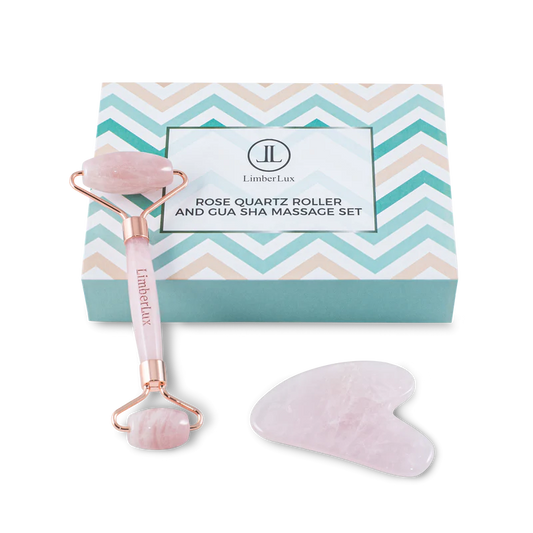Rose Quartz Jade Roller & Gua Sha set