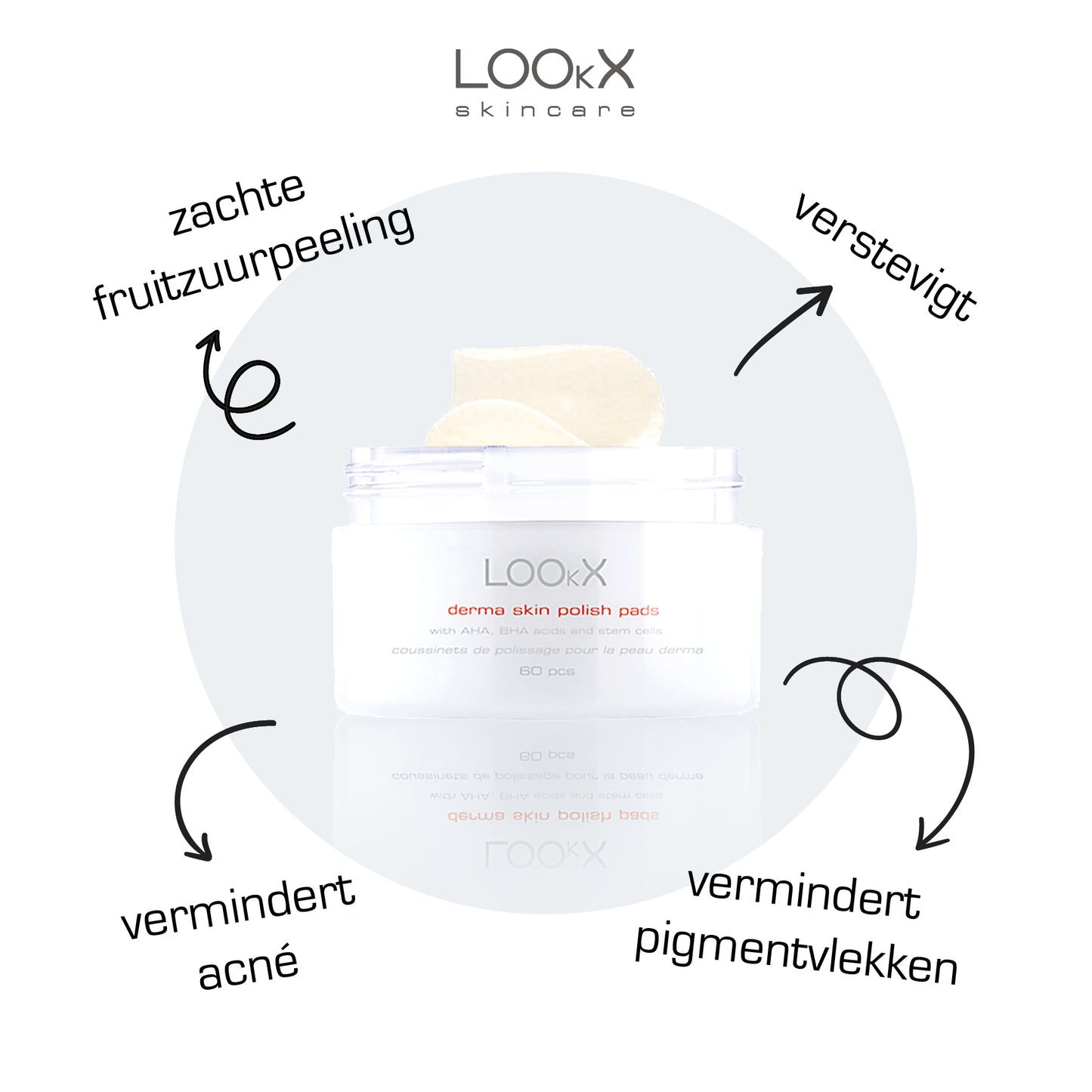 LOOkX Derma Skin Peeling polish pads 60 stuks